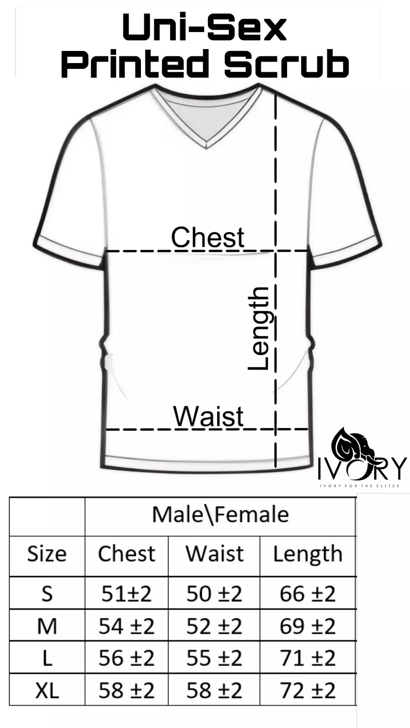 Uni-Sex Captain America Printed Scrub